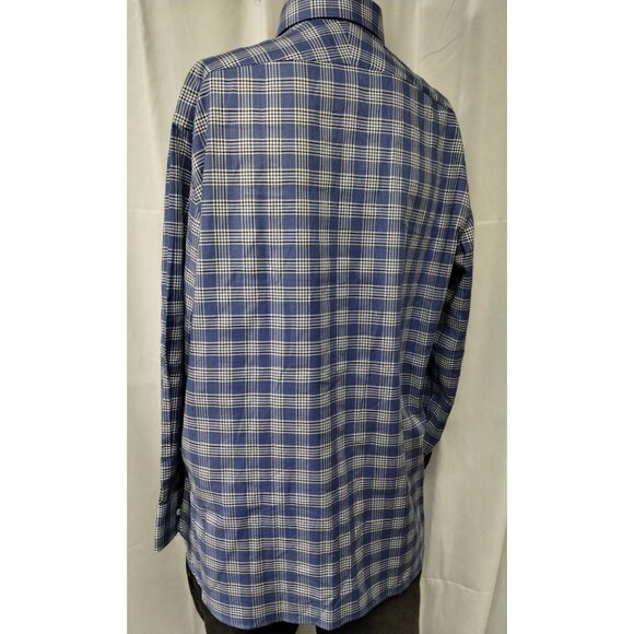 IKE BEHAR NY Neiman Marcus Blue Button Down Long Sleeve Shirt Size 32/33 SKU2292 - Picture 2 of 9